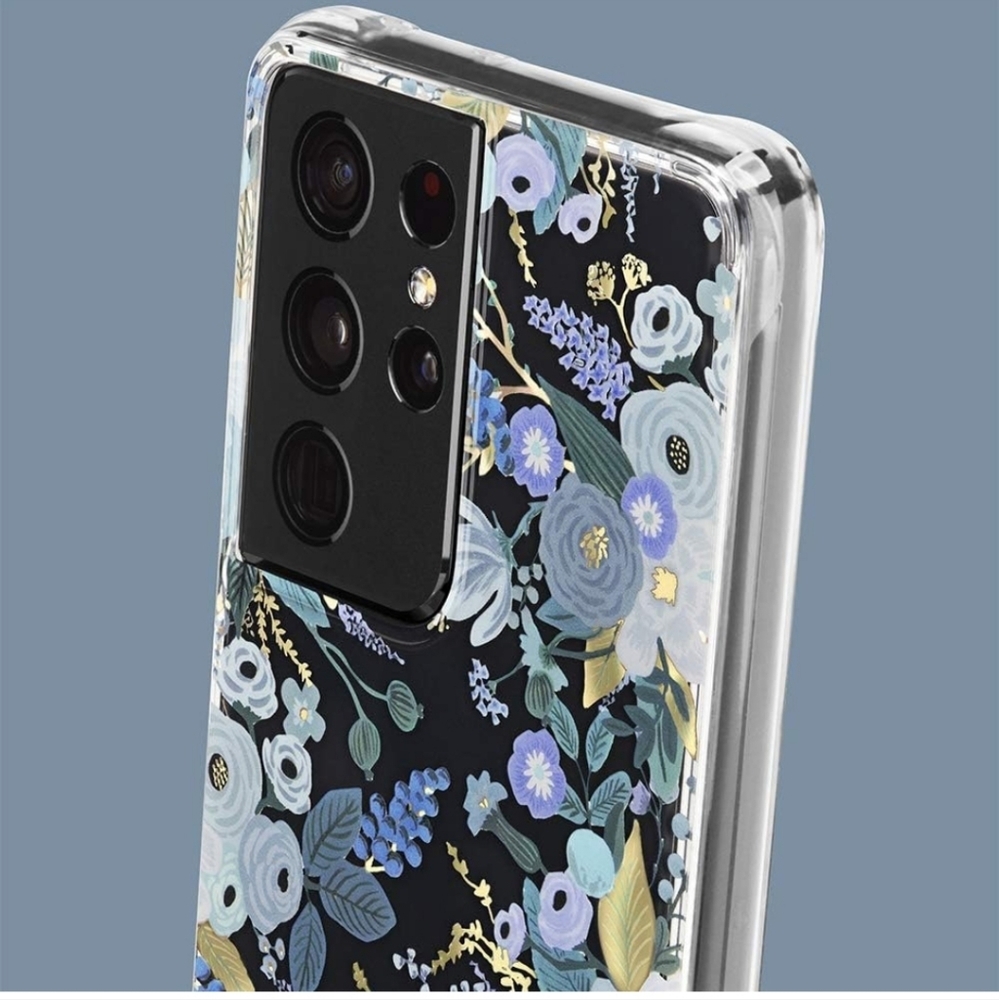 New w/Ring Grip Garden Party Blue Rifle Paper Co Samsung Galaxy S21 Phone Case - Picture 3 of 8